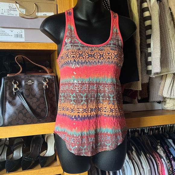 ⭐️BOGO FREE⭐️ EXPRESS Coral Asymmetrical Tank Top - Picture 1 of 8